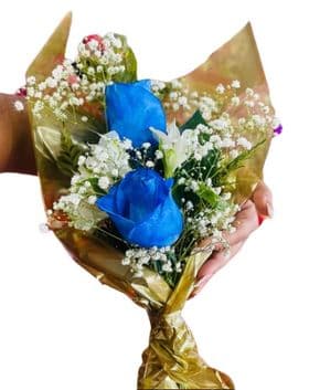 Buquê 2 Rosas Azul 